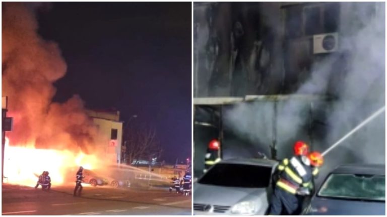 Incendiu în Pitești. Un service auto a luat foc, 5 autospeciale s-au deplasat de urgență la fața locului Fanatik.ro” „prefix”:”@ 