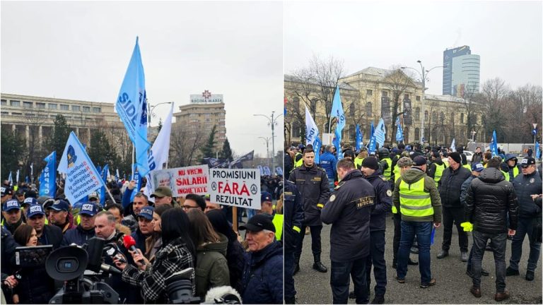 Proteste în Piața Victoriei. Profesorii, angajații din penitenciare și studenții critică măsurile de austeritate din Ordonanța trenuleț Fanatik.ro” „prefix”:”@ 