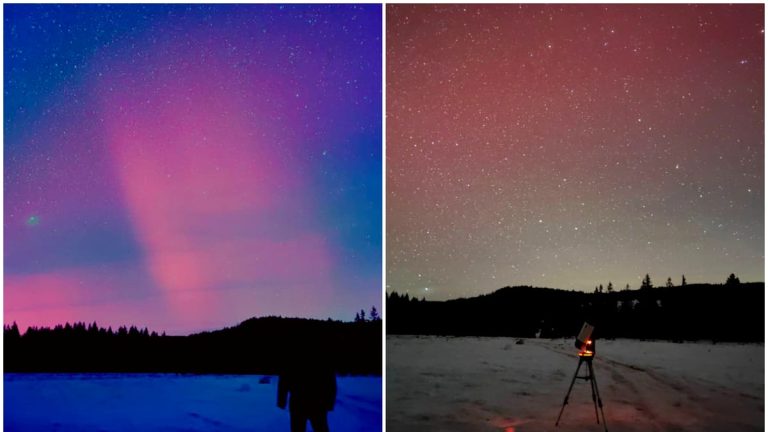 Aurora boreală a revenit pe cerul României. Cum explică oamenii de știință acest fenomen. FOTO Fanatik.ro” „prefix”:”@ 