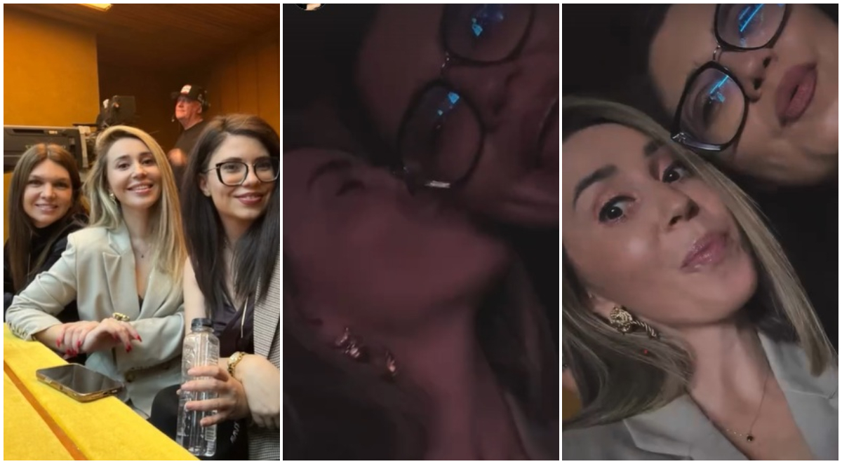 Simona Halep și cele trei prietene cu care a mers la concertul Loredanei au uitat că sunt în public! Două dintre ele și-au dat frâu liber sentimentelor. FOTO